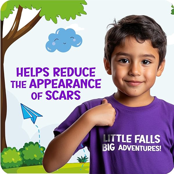 CICATRICURE ADVANCED SCAR GEL FOR KIDS, GENTLE FORMULA TO IMPROVE THE APPEARANCE OF SCARS, HELPS SMOOTH AND SOFTEN SKIN, FOR FACE AND BODY, GRAPE SCENT, 1 OZ
