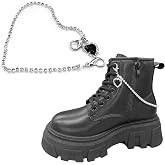 Gownsella 2PCS Shoe Charms Chain Shoelace Chains DIY Punk Shoe Accessories Decoration for Boot Sneaker Bag Handbags Pants Chain Keychain Cool Party for Girl Women