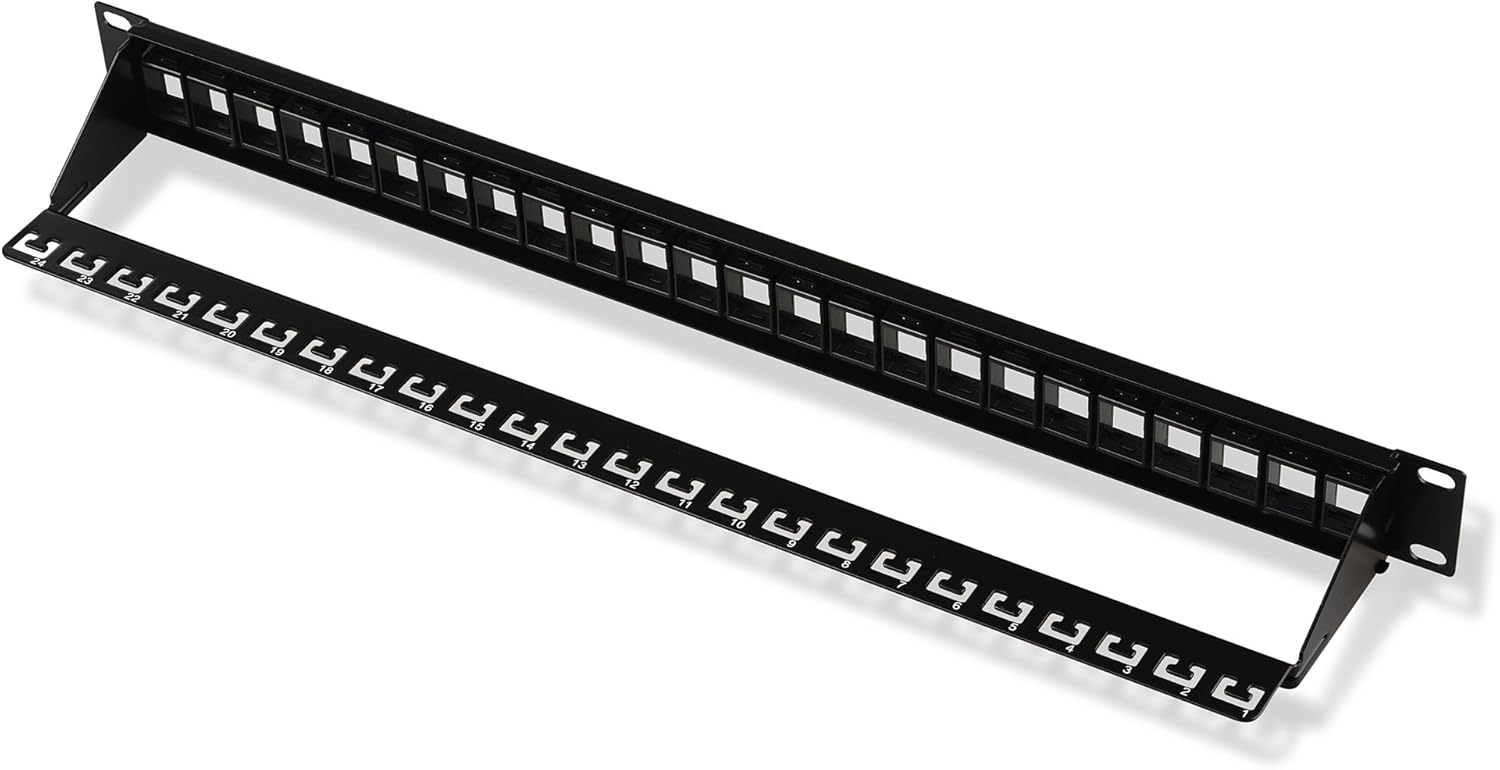 Cable Matters Rack or Wall Mount 24Port Cat6, Cat 6 Keystone Patch
