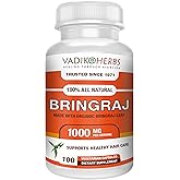 Vadik Herbs Organic Bringraj Bhringraj (Eclipta erecta, Eclipta alba) Powder 100 Vegicaps | Promotes Healthy Hair Growth…
