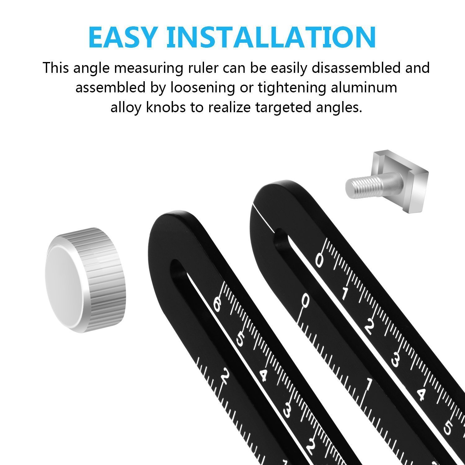 Best Angleizer Template Tool - Premium Aluminum Alloy Material - Multi-Angle Measuring Ruler For Builders, Handymen, Craftsmen or Engineer and more by FLISOR