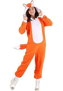 Amazon Com Fox Onesie Adult Kids Pajamas Onepiece Halloween Cosplay Costume Animal Outfit Clothing
