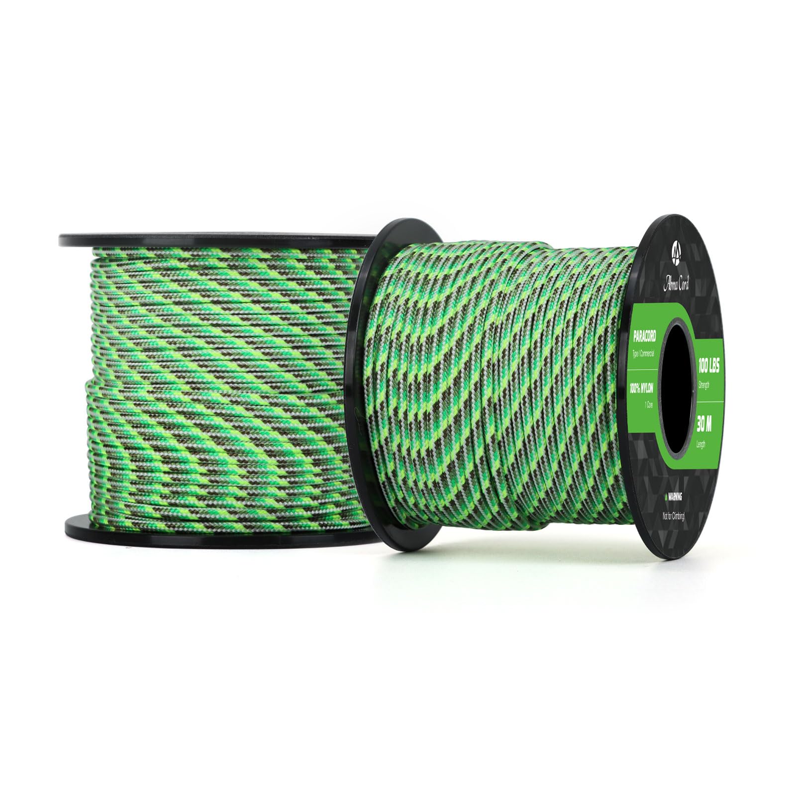 Abma Cord Paracord 100 lbs 2mm 100% Nylon 30M - Chameleon