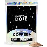 Everyday Dose Bold Medium Roast Mushroom Coffee 90mg Caffeine per serving with Grass-Fed Collagen, Chaga, Lions Mane & L-Theanine for Better Focus, Energy, Digestion, Skin, and Immunity 30 Servings