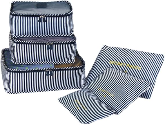 wonderfulwu bolsas de almacenaje de viaje, 6pcs/set impermeable malla