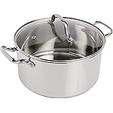 T-fal E75846 Performa Stainless Steel Dishwasher Safe Induction Compatible Dutch Oven Cookware, 5.5-Quart, Silver