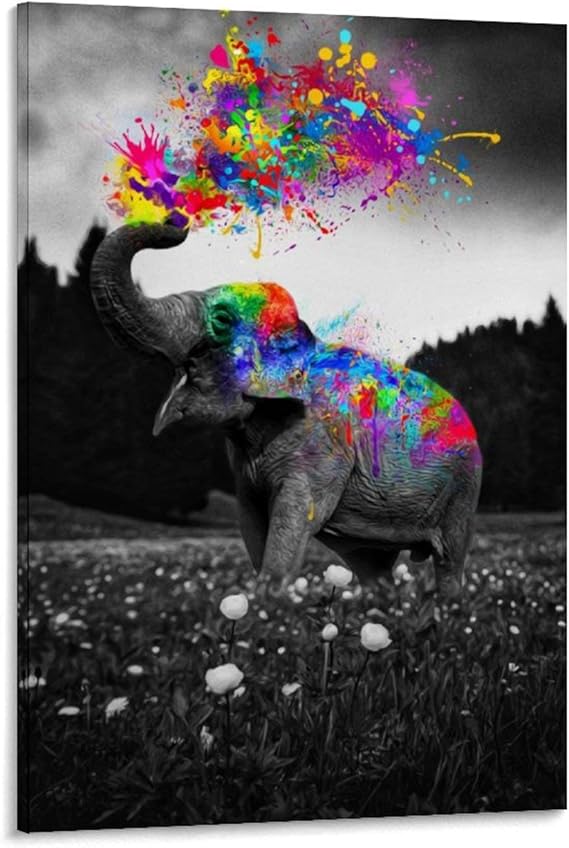 Amazon.de: Heiwu Poster mit Elefantenmotiv, dekoratives Gemälde