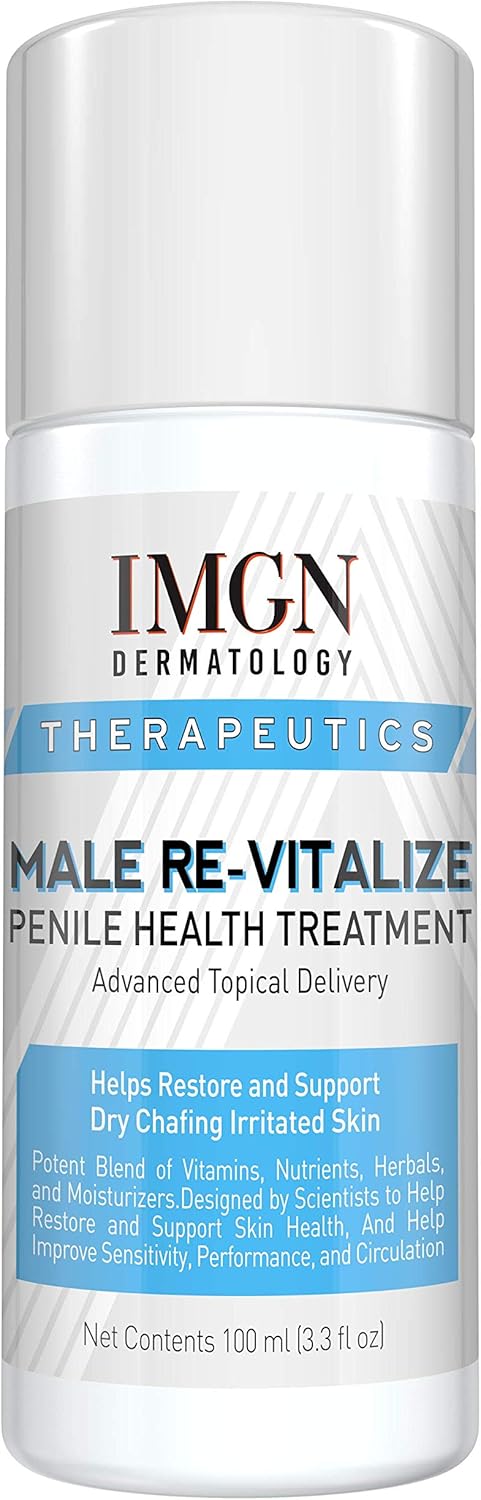 Male Re-Vitalize Penile Health Relief Cream Soothe & Protect Red Irritated Chaffed Skin TSA Compliant Travel Size (3.3fl oz/ 100ml))