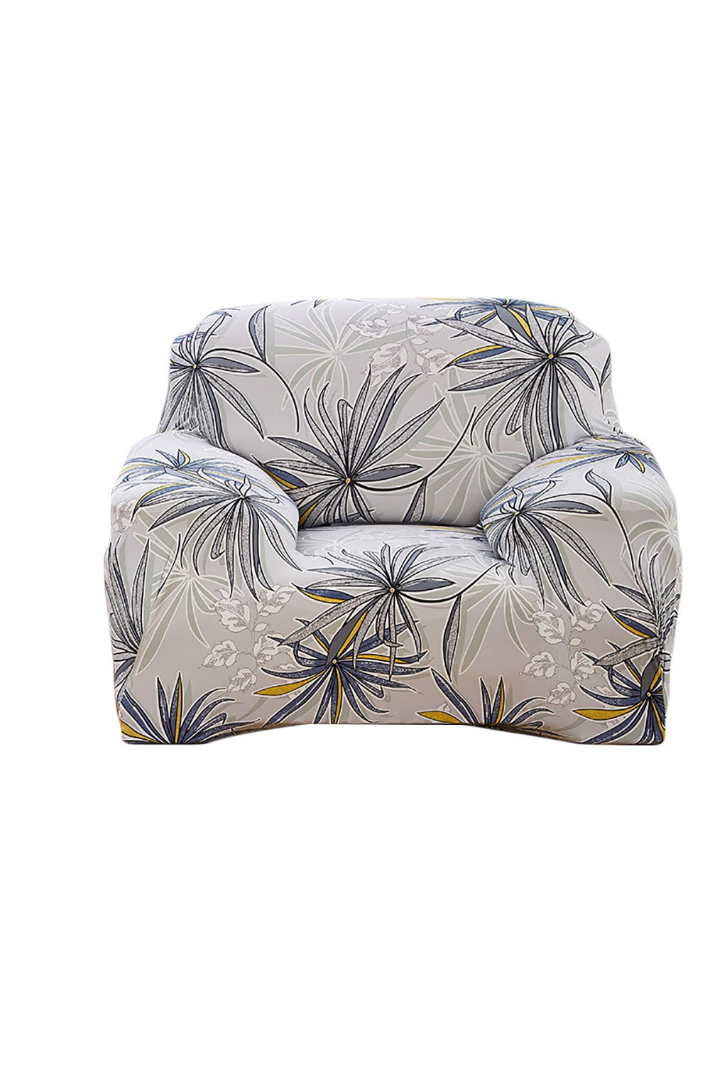Elvoes Floral Printed Sofa Cover Anti-Slip Elastic Slipcover Stretch Polyester Fabric Soft Furniture Protector Couch Cover (One seater(35\'\'-55\'\'), Memory Forest)