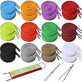 24Pcs Sweatshirt Drawstring Replacement, Hoodie String Replacement | Premium Hoodies Drawstring in 12 Colors, Hoodie Strings with 3Pcs Drawstrings Threader for Pants Shorts (48IN Long)