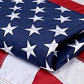 American Flag 3x5 Outdoor Heavy Duty Polyester Embroidered Stars Sewn Stripes Brass Grommets Waterproof Fade Tear & Wind Resistant US Flag