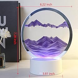 BringLED Moving Sand Art Picture with Lamp, 7 Color