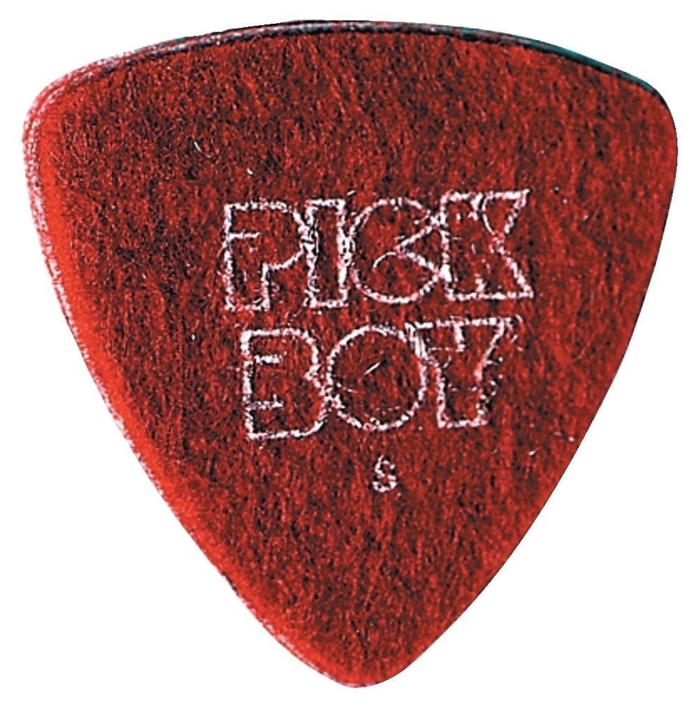 Pick Boy plectrum/pick felt, soft, red, 12 pieces