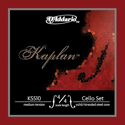 D'Addario Kaplan Cello Strings - Full Set - KS510 4/4H - Cello Strings - 4/4 Scale, Heavy Tension