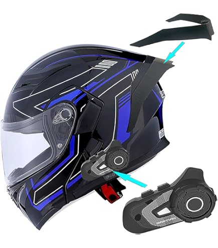 Cascos De Moto Con Bluetooth Integrado Casco Moto Modular Hombre