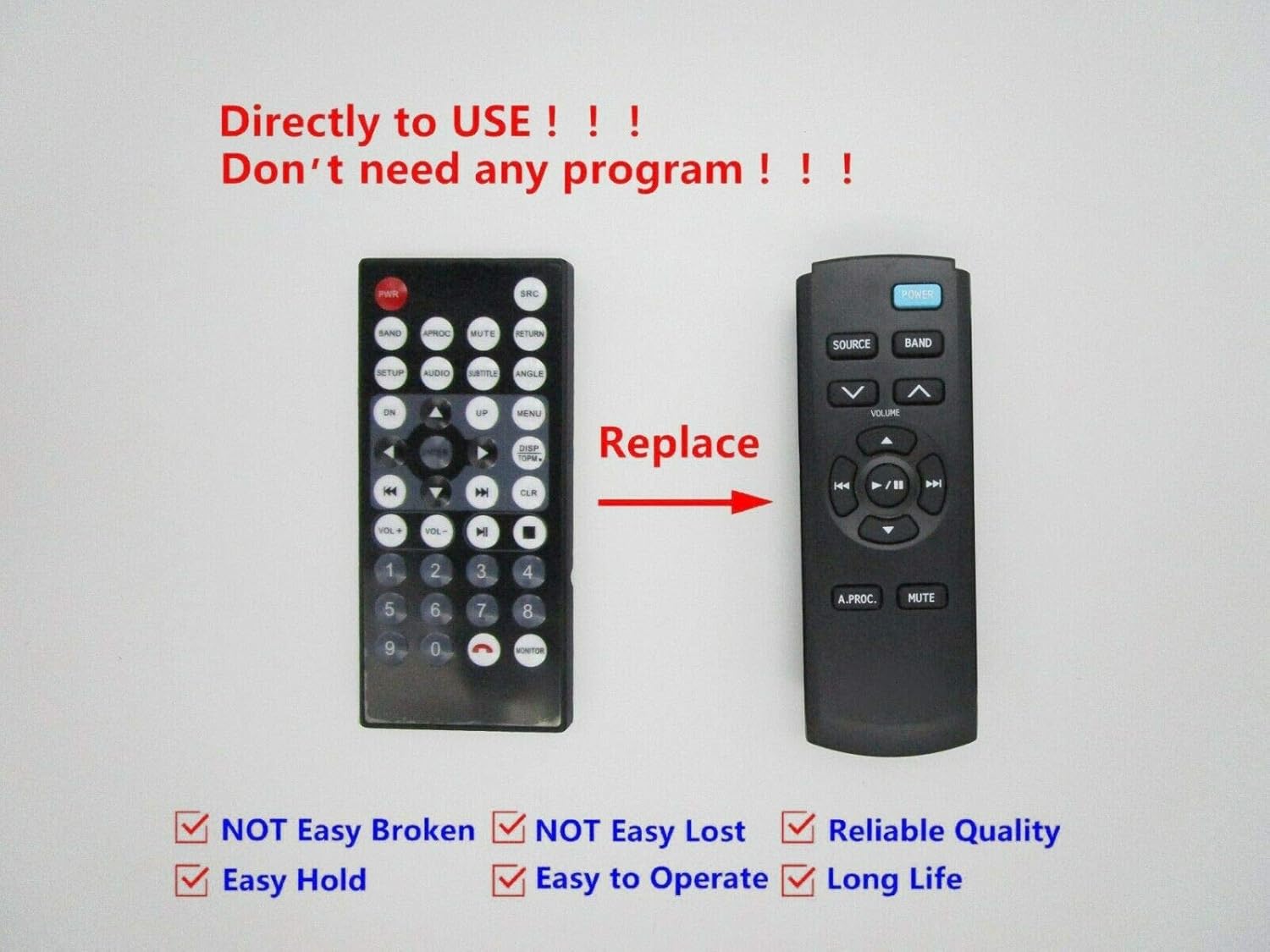 Replacement Remote Control for Alpine CDA105 CDA7893 CDA