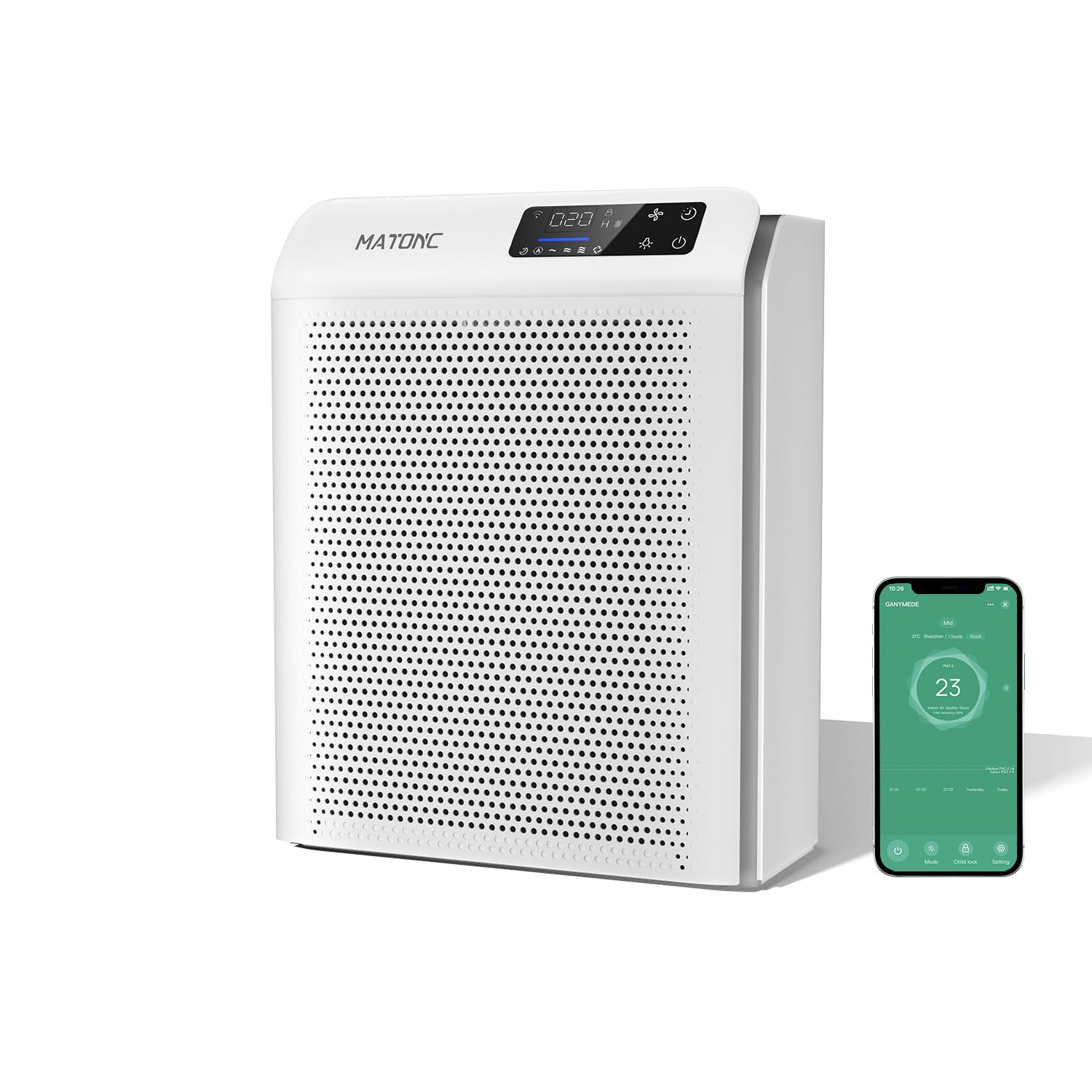 Photo 1 of Air Purifier for Home Up to 3500 Ft², Smart App Control, Air Quality PM2.5 Display, Ultra-Quiet Sleep Mode, Auto Mode, HEPA Air Purifier for Large Room
