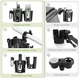 KDD Pram Cup Holder with Phone Holder 3 in 1 Universal Stroller Cup view 4