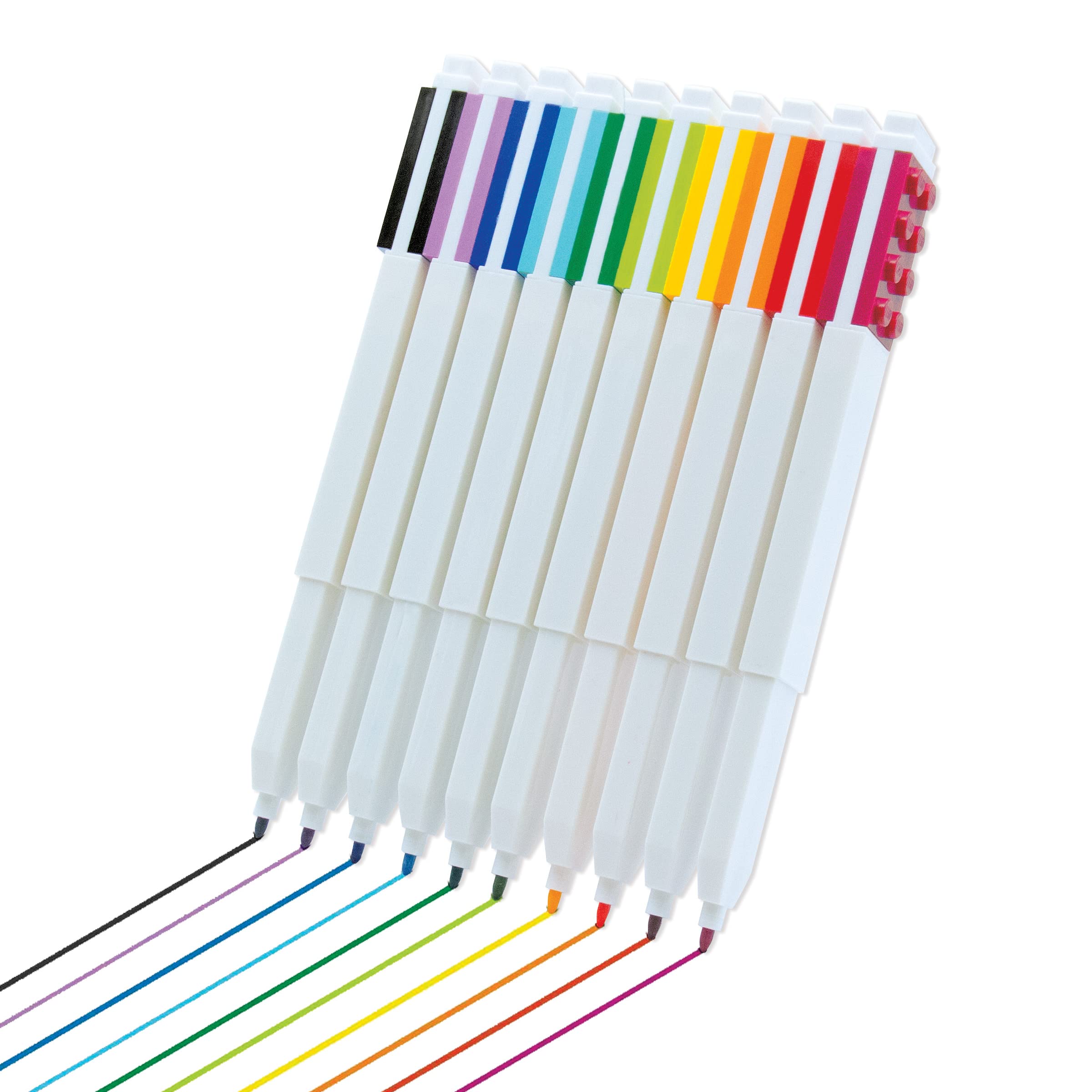 IQ LEGO Marker 10 Pack (53101), Markers For Teachers, Coloring Book Supplies, Back to School Essentials, 6+
