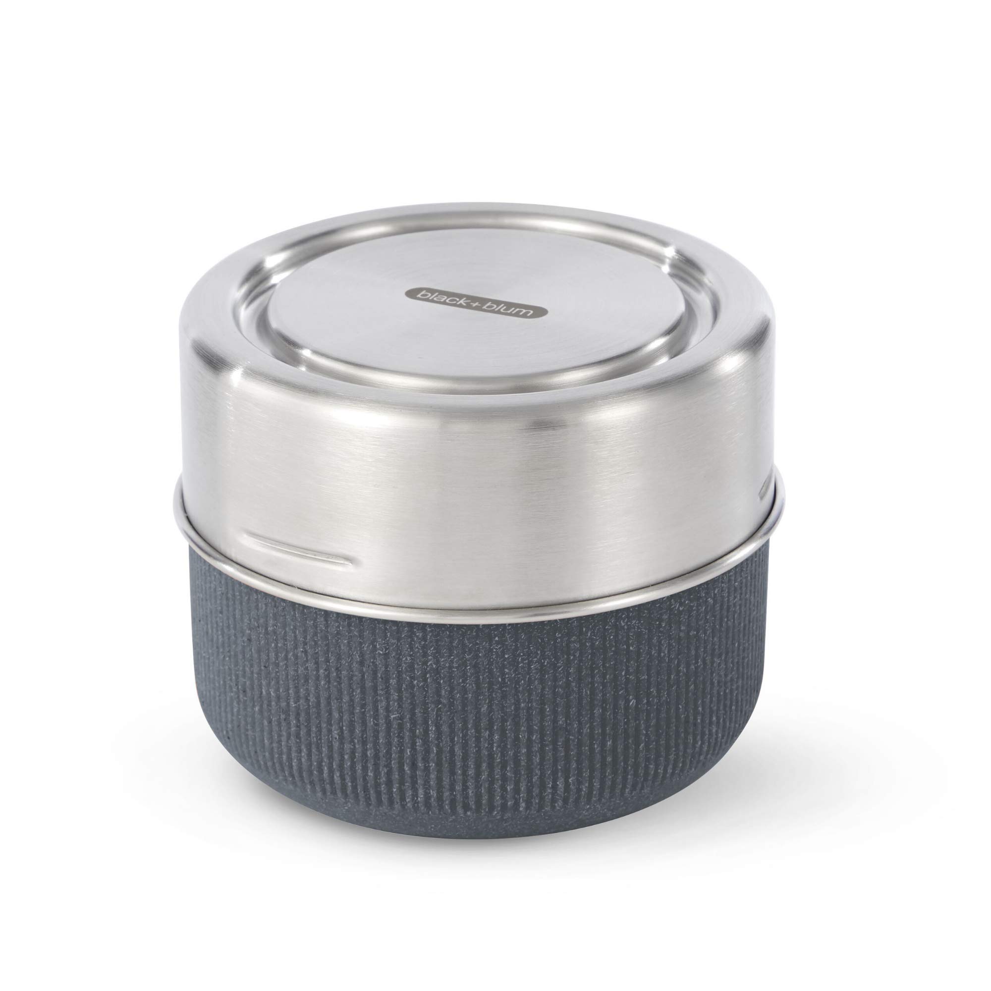 Black+Blum - Glass Meal Prep Lunch Bowl - Leak Proof Food Container & Lunch Box - Microwave & Oven Safe - Slate, 600 ml