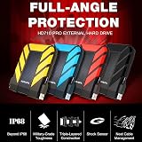 ADATA AHD710P-2TU31-CRD Dashdrive Durable HD710 Pro External HDD 2TB USB 3.1 Red view 3
