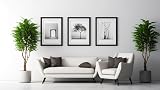 Scholar Tree Black Wooden Picture Frame A3 Set of 3 with Mat MDF view 2