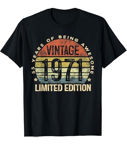 Amazon.com: Vintage 1971 Birthday T-Shirt : Clothing, Shoes & Jewelry
