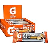 Gatorade Whey Protein Bars, Chocolate Caramel, 2.8 oz bars (Pack of 12, 20g of protein per bar)