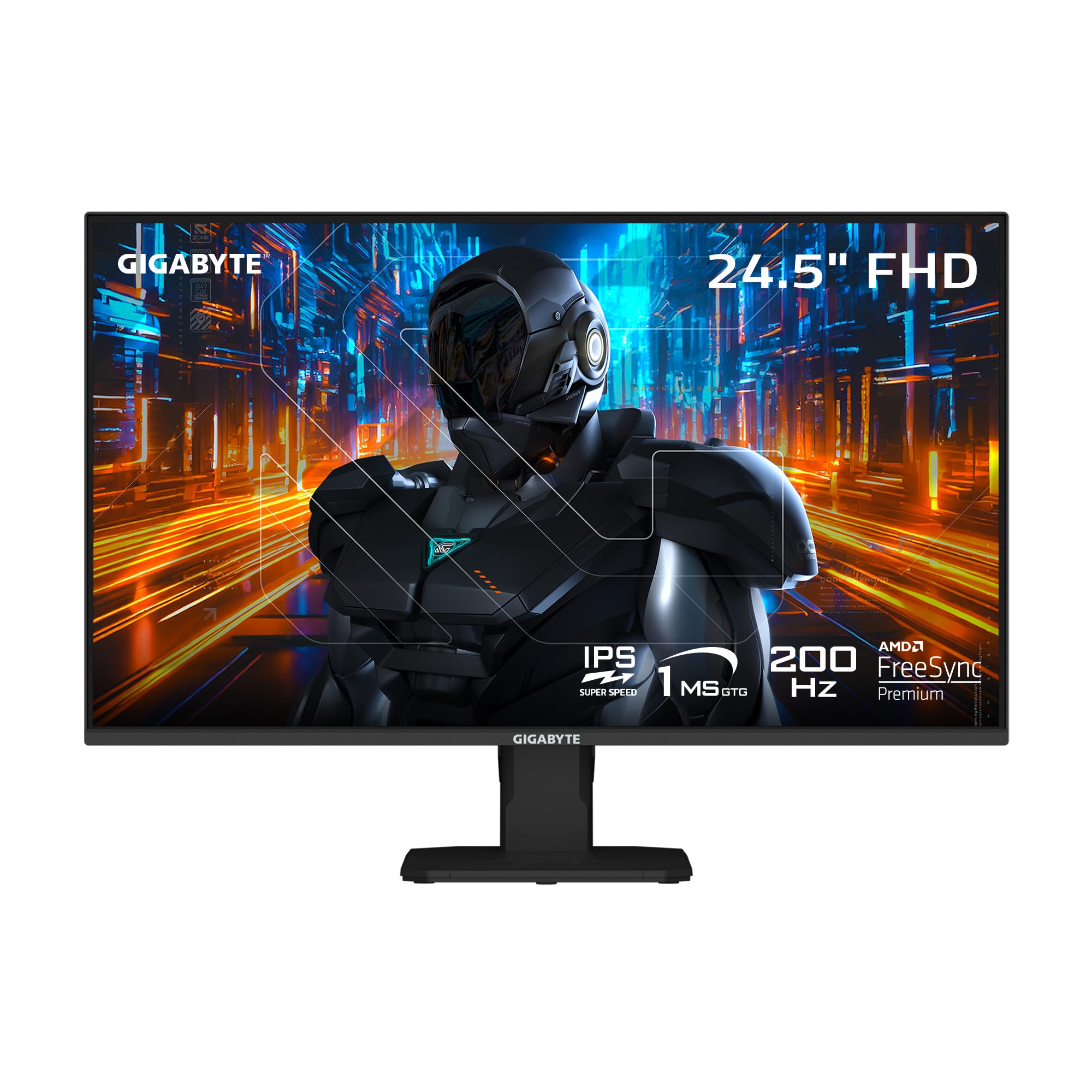 Photo 1 of GIGABYTE - GS25F2-24.5" SuperSpeed IPS Gaming Monitor - FHD 1920x1080-200Hz - 1ms GTG - AMD FreeSync Premium - HDMI, DP - Tilt Adjustable - Black