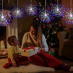 BINBINLED 4 Pack 480 LED Firework Lights Battery