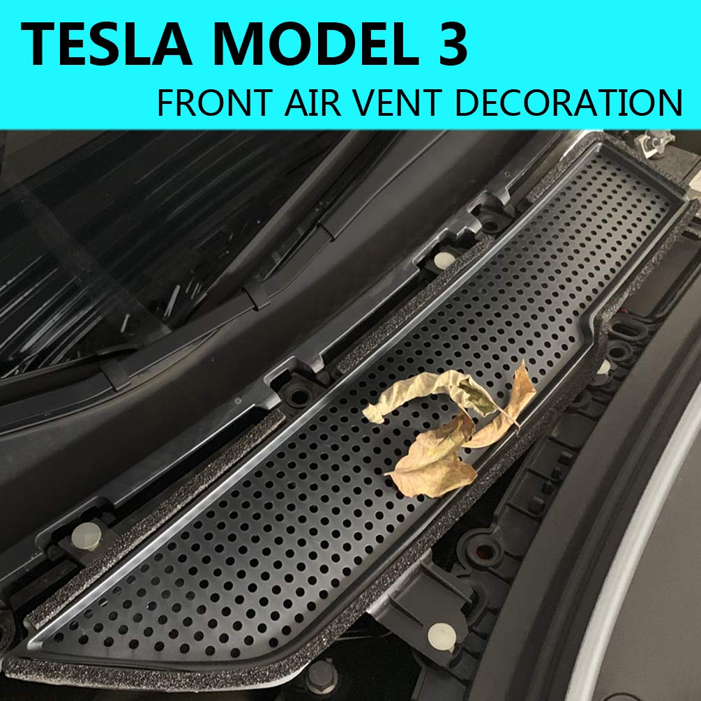 ROOCS Model 3 Air Flow Vent Protection Cover, ABS Plastic Air Vent Intake Air Conditioning Air Intake Grille Inlet Cover for 2017-2019 Tesla Model 3