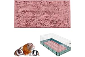 Oncpcare 47x24 Guinea Pig Cage Liner Fleece Guinea Pig Bed House Pad Winter Warm Squirrel Hedgehog Rabbit Chinchilla Bed Mat Hamster Rat Cage Accessories, (Pink)