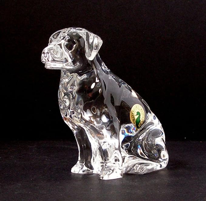 Waterford Crystal Labrador Retriever Dog Figurine / Sculpture