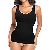 Riseholy Compression Tank Tops for Women Tummy Control Shapewear Vest Seamless Body Shaper Cami Tops Slimming Camisoles