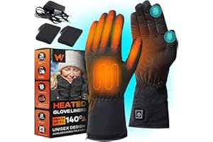 Weston Heated Glove Liners for Men and Women - Rechargeable Thermal Hand Warmers - Heated Gloves with 3 Heat Settings
