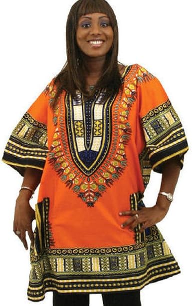 Amazon Com King Sized Traditional Print Unisex Dashiki Top Up