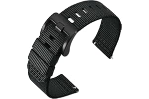 ANNEFIT Quick Release Watch Bands, Military Ballistic Nylon Watch Strap for Men, Multiple Colors & Width (18mm, 20mm, 22mm)