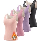 ATTIQOZI Women's Fleece Lined Thermals Underwear Tops Base Layer Tank Top Vest for Cold Weather 4,5Pairs
