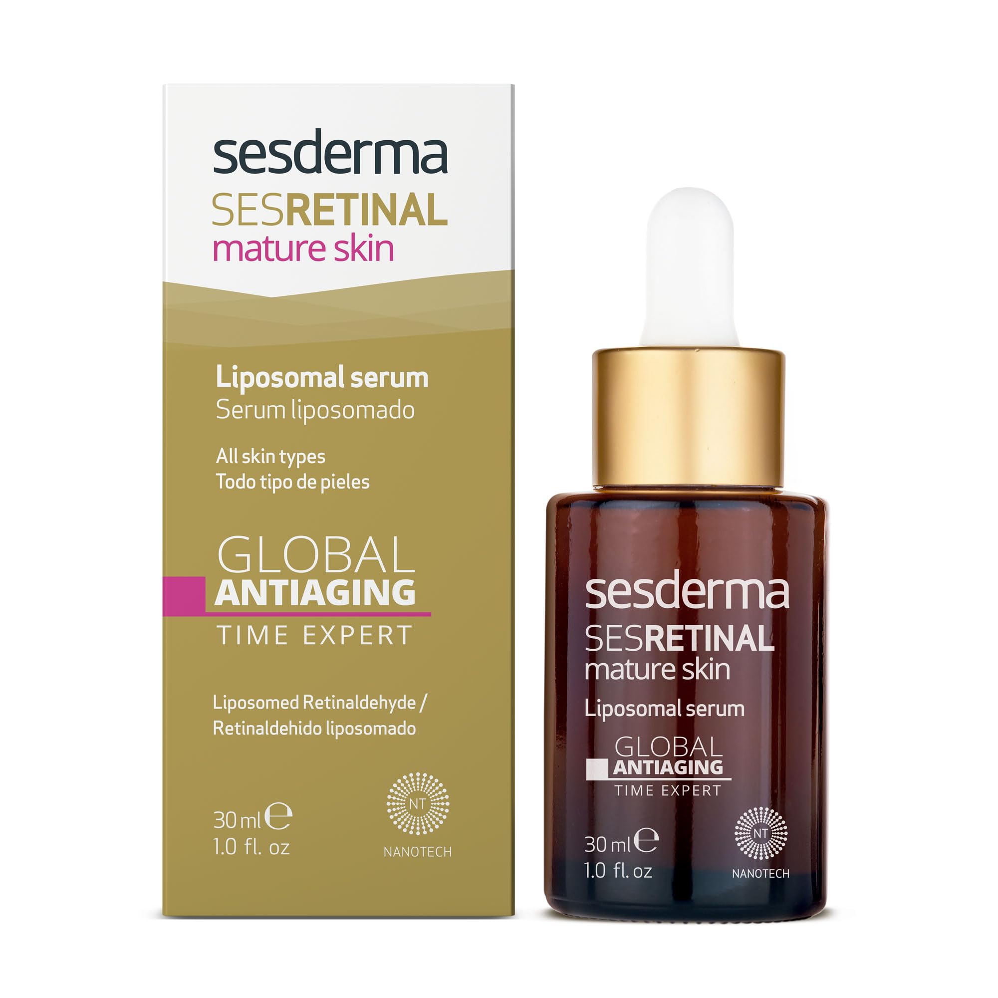 Sesderma Sesretinal Mature Skin Liposomal Serum – Retinal & Bio-Retinoids for Firming, Smoothing & Brightening – 30 ml