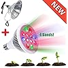 Indoor Garden Kit - LED Grow Light 12W with 4 Bands For Extra Boost Growing + Clamp Reflector + PH & Moisture Meter + Plant Label + Plant Clips