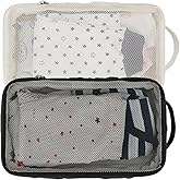 Baby Diaper Bag Organizer Pouches - 2 Pack Waterproof Pod Hanging Diaper Bag Mesh Bag Reusable, Washable or Baby Cloth Diapers (Black&White)