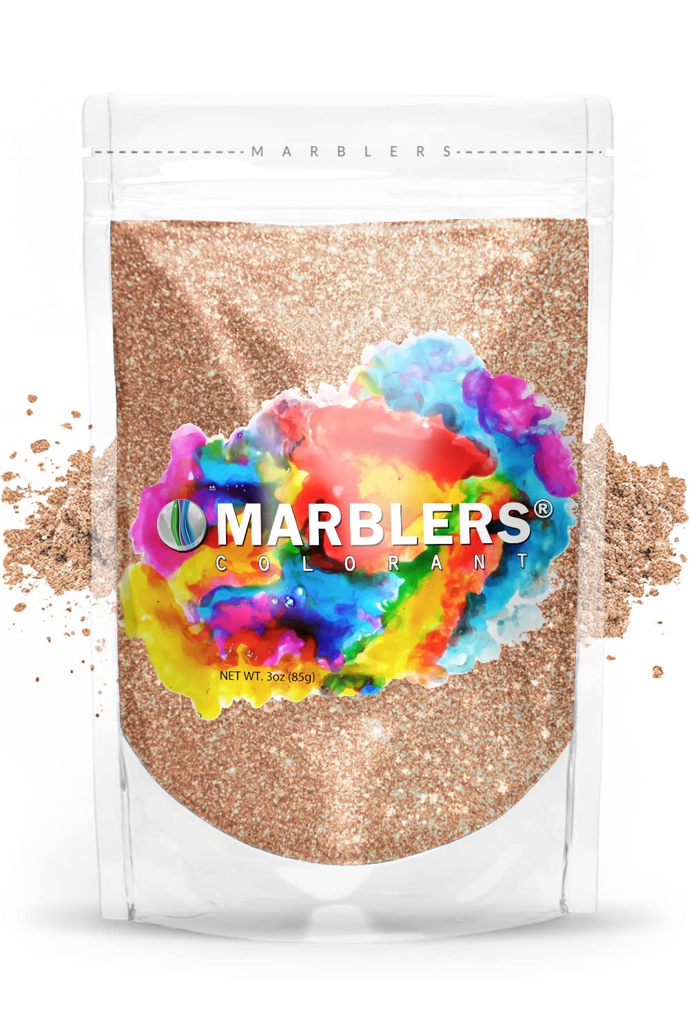 MARBLERS Brown Mica Powder [Syrup Pearl] 3oz (85g) | Cosmetic Grade | Epoxy Resin Pigment | Dye | Non-Toxic, Vegan, Cruelty-Free | Lip Gloss, Nails, Body Butter | Bath Bomb, Candle & Soap Making