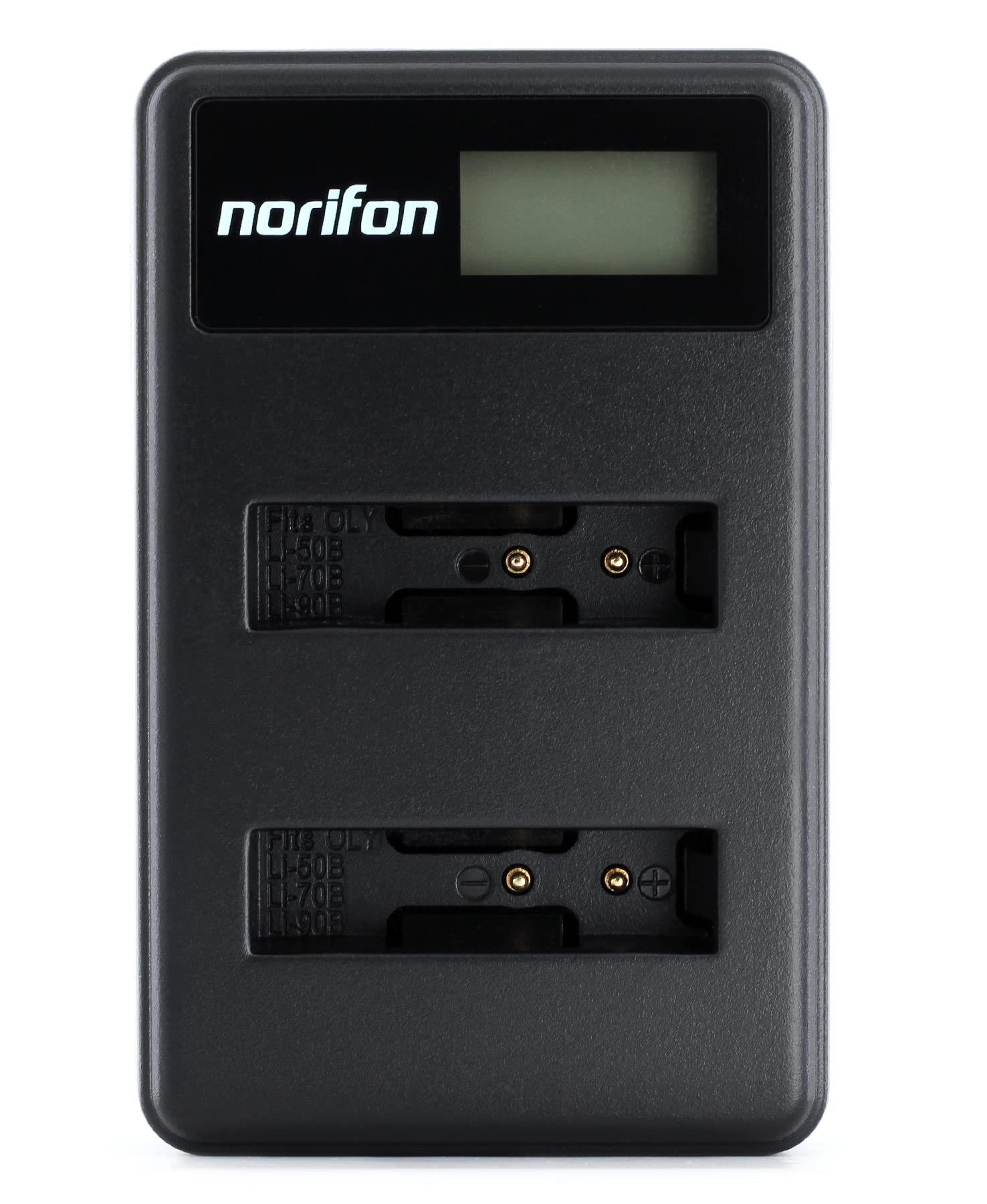 Norifon LI-70B Dual Channel LCD USB Charger for Olympus D-700, D-705, D-710, D-715, D-745, FE-4020, FE-4040, FE-5040, VG-110, VG-120, VG-130, VG-140, VG-150, VG-160, X-940 Camera and More