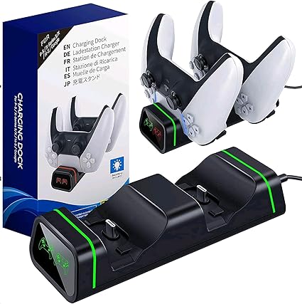 Amazon Timovo Ps5コントローラー 充電スタンド Ps5 Switch Pro Xbox One X S Coreコントローラー対応 コントローラー充電器 Usb給電式 急速充電 2台同時充電可能 置くだけで充電 充電led指示ランプ付き ブラック Timovo スタンド 通販