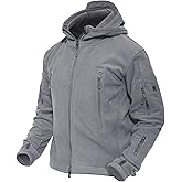 MAGCOMSEN Men's Military Tactical Jacket Warm Fleece Hoodies Sport Outdoor Winter Coats Windbreaker