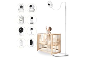 GAHOGA 69" Adjustable Height Floor Stand for Hello Baby Monitor, Gooseneck Swivel Holder Mount with Stable Base for HelloBaby,Nanit Pro,Owlet, Motorola,VAVA,1/4 Thread Connection, Universal Monitor Mount