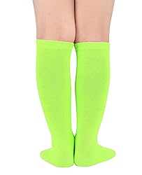 Zando 4 Pairs Neon Green Socks Toddler Cotton