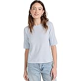 Vince Women's Striped Relaxed Elbow Sleeve Crew Tee
