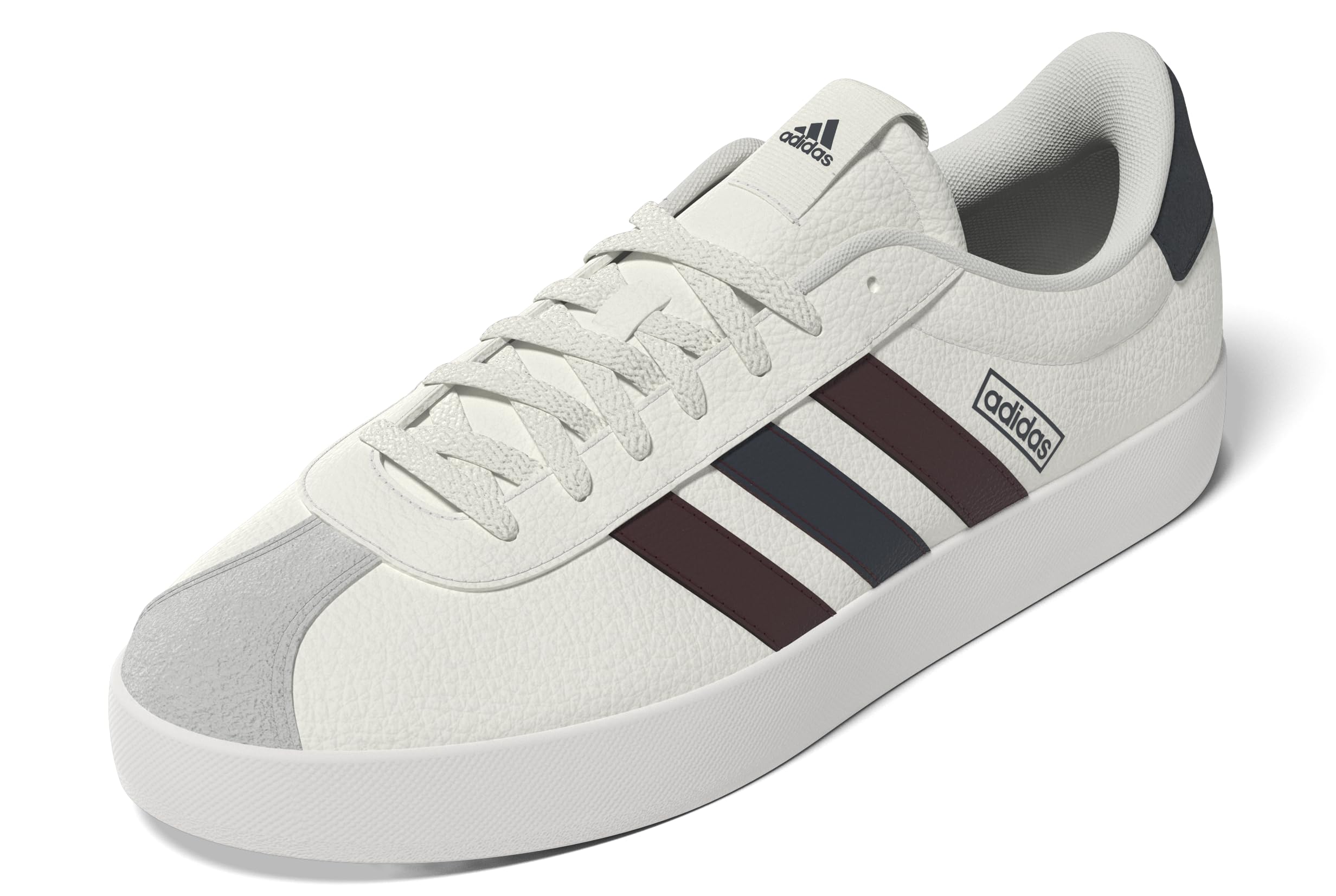 Photo 1 of adidas Mens VL Court 3.0 Sportswear, White/Aurora Ruby/Aurora Ink, 8.5