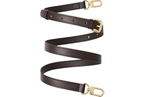 RICLVS Genuine Vachetta Leather Crossbody Strap Genuine Leather Adjustable Replacement Strap for Shoulder Bag Handbag Purse